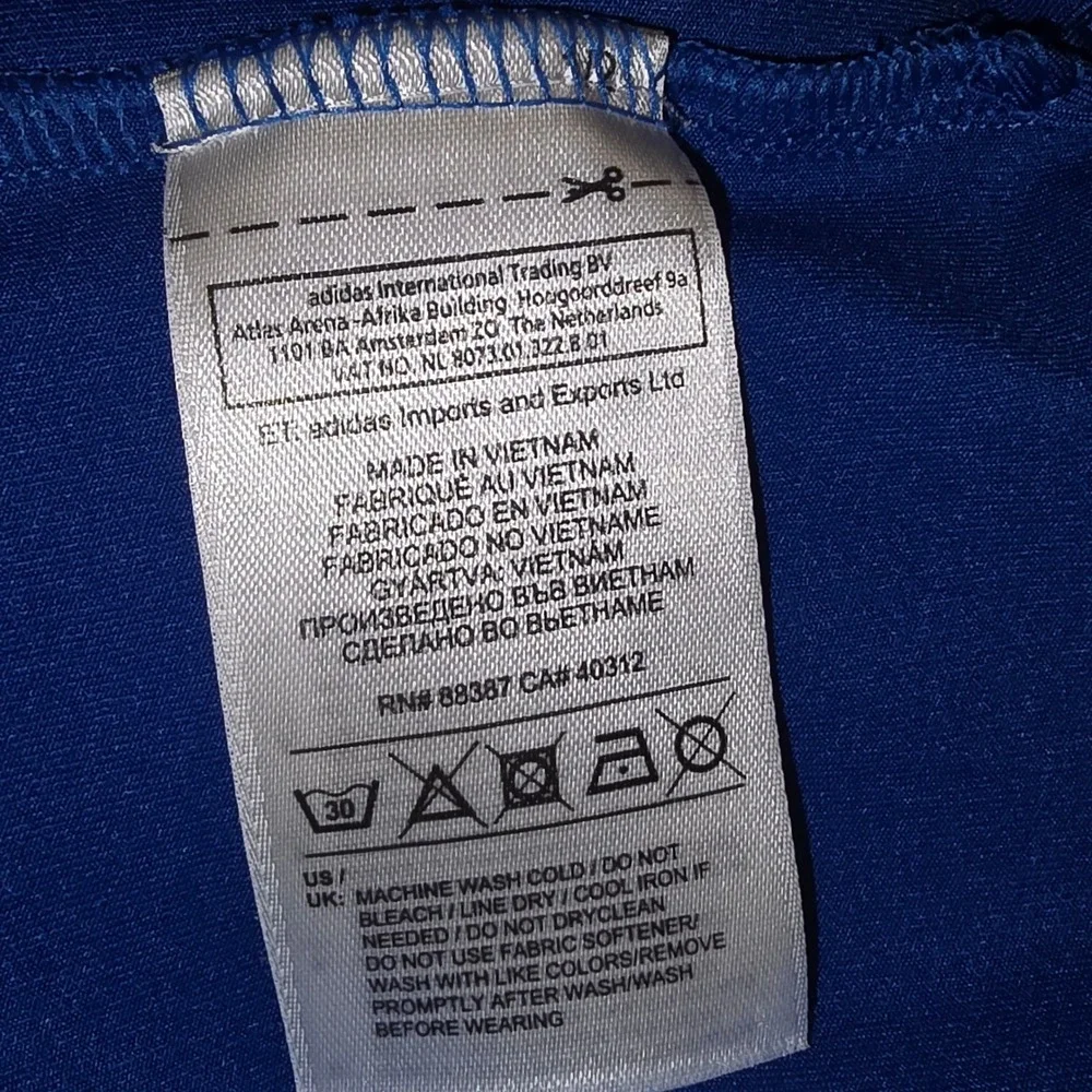 Adidas ClimaLite Golf Polo Shirt Men's XL Blue Woodmore Logo Athletic